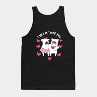 I Met My Soul Pup Valentines Gift For Dog Lovers Tank Top